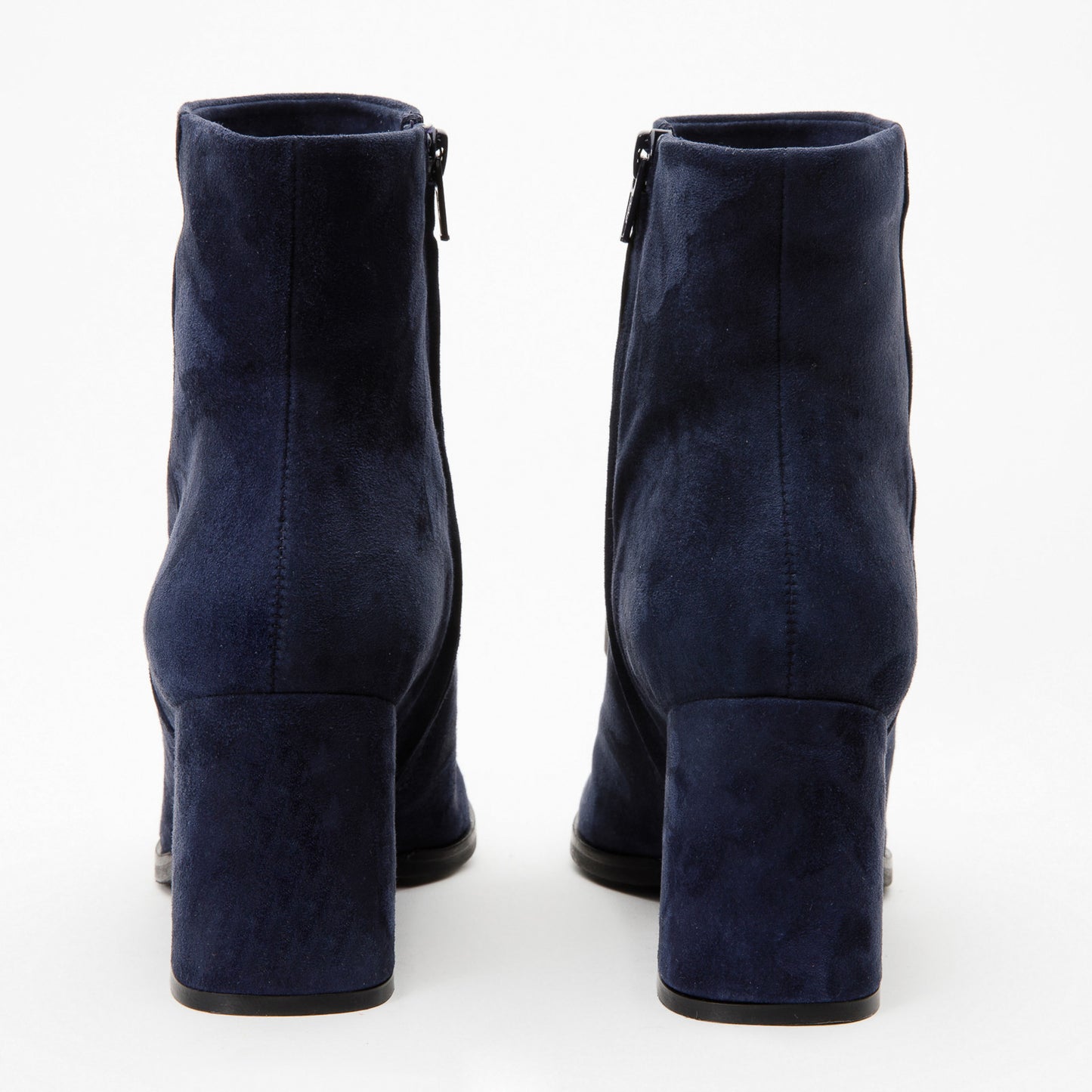 Bota de mujer con tacón de bloque de piel de ante azul marino de Luksor 