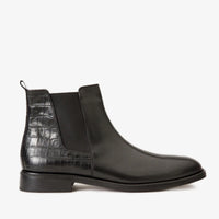 The Manby Black Leather Chelsea Men Boot Final Sale!