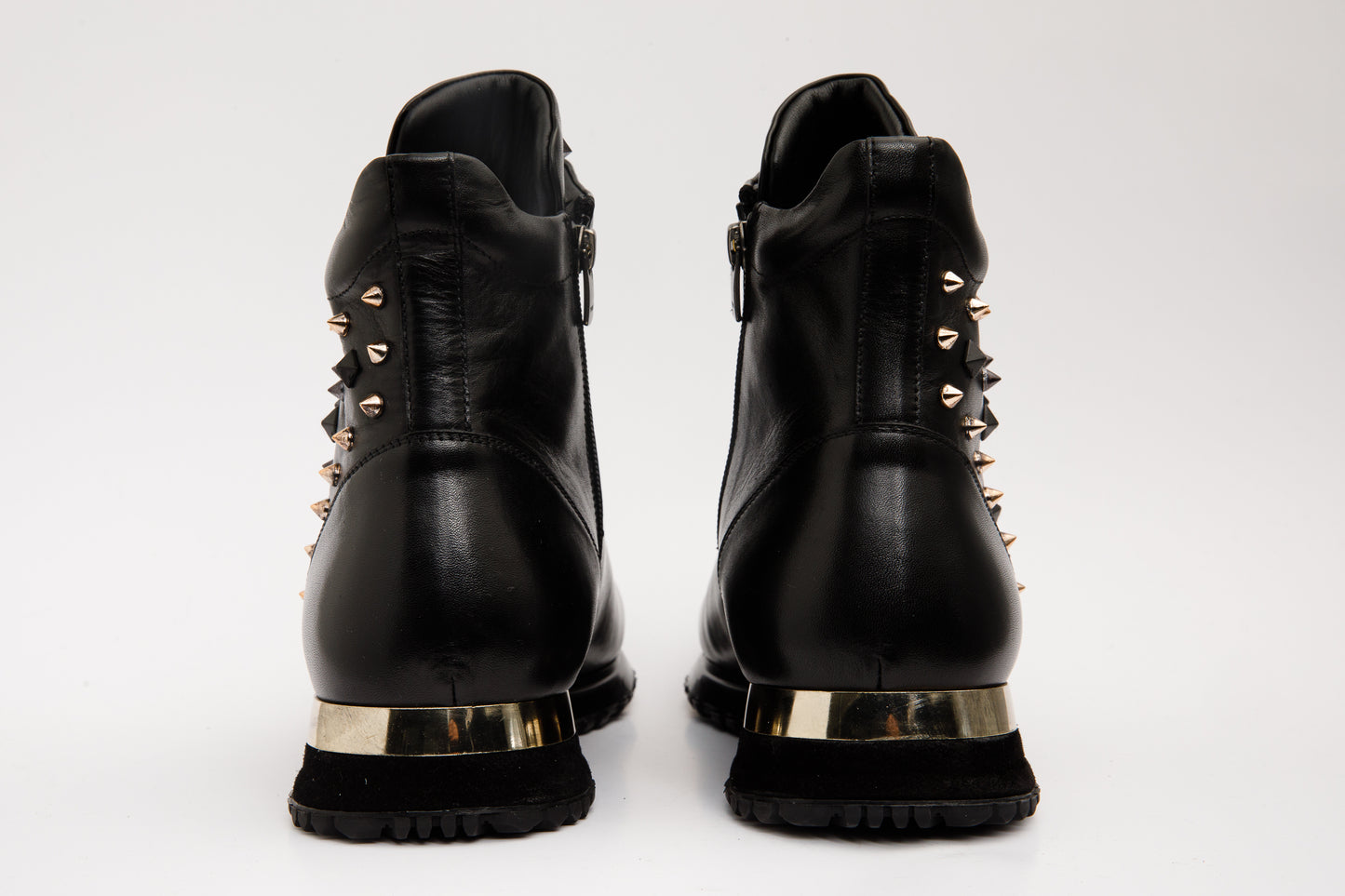 The Infanta High-Top Black Spike Leather Women Sneaker Limited Edition