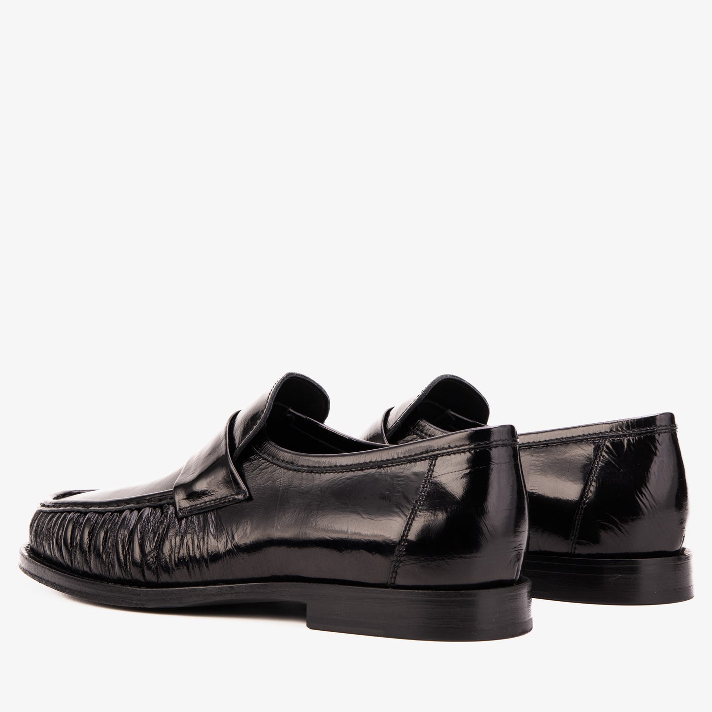 The Serafino Black Genuine Leather Men Loafer