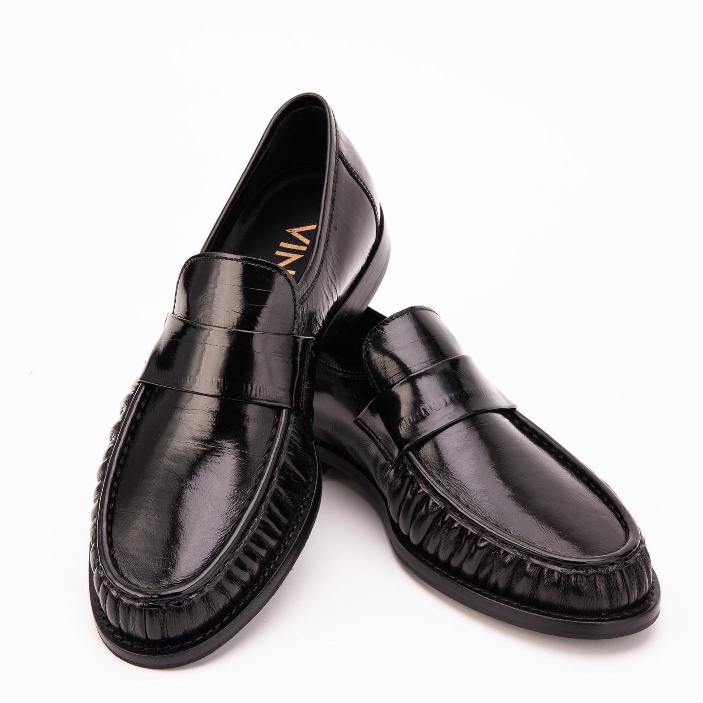 The Serafino Black Genuine Leather Men Loafer