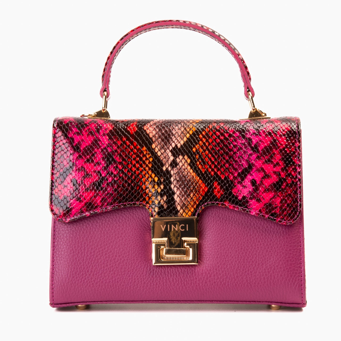 The Burano Fuchsia Leather Handbag