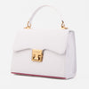 El Bolso de Mano de Cuero Blanco Ege