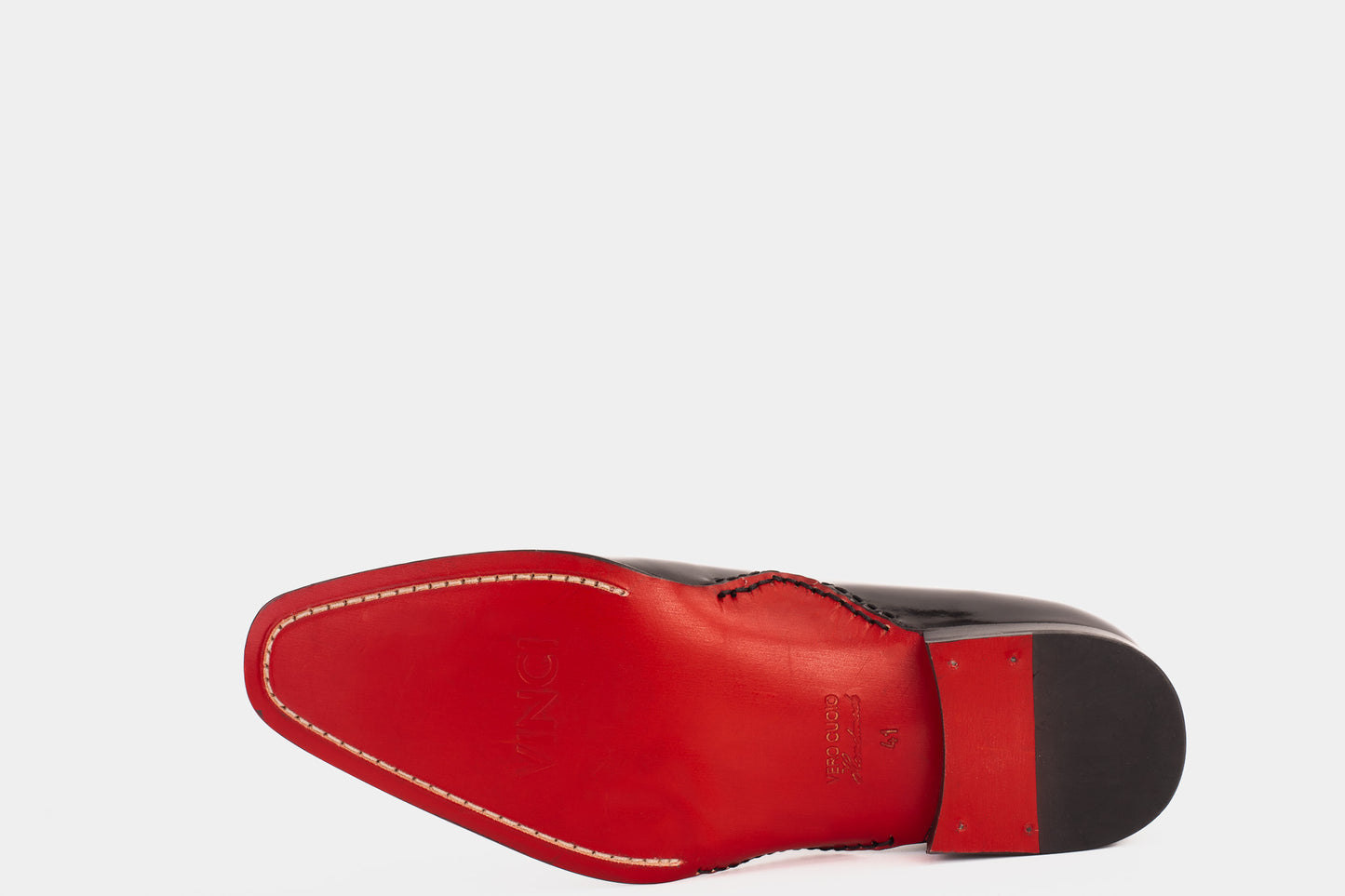 Zapato Oxford con punta lisa de piel de charol negra de The Royal Hand Craft para hombre