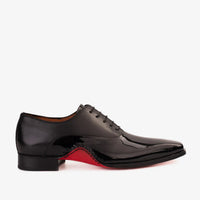 Zapato Oxford con punta lisa de piel de charol negra de The Royal Hand Craft para hombre