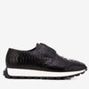The Obsidian Black Python Leather Men Sneaker