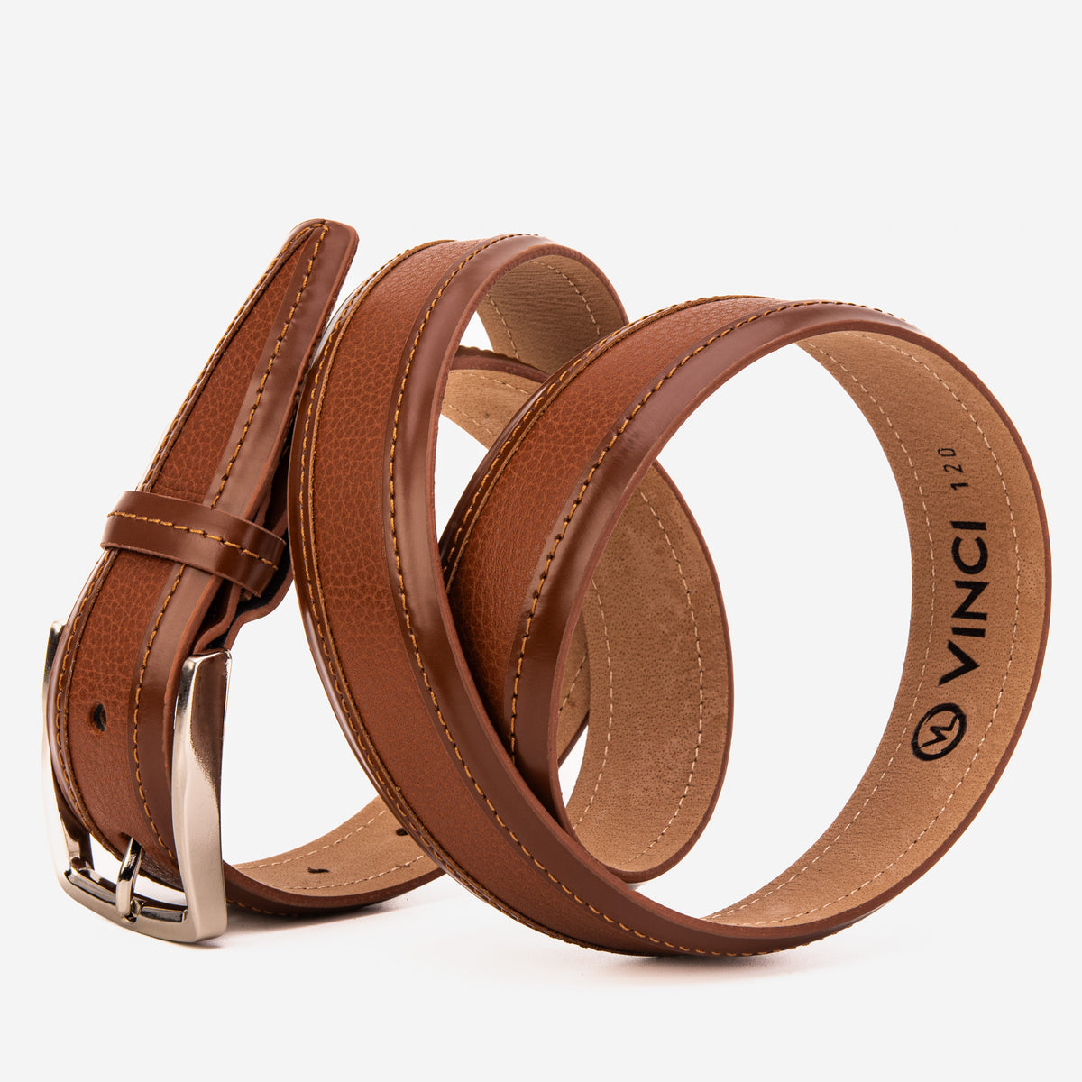 The Everest & Rockwell Tan Leather Belt