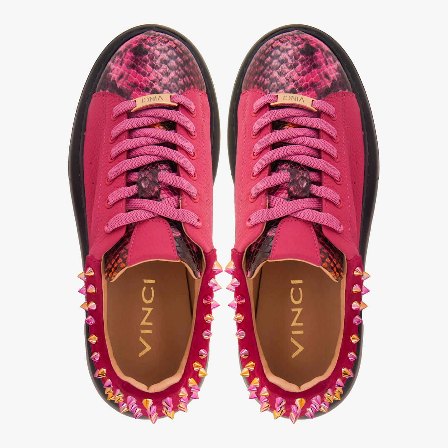 The Venezia Fuchsia Leather Women Sneaker