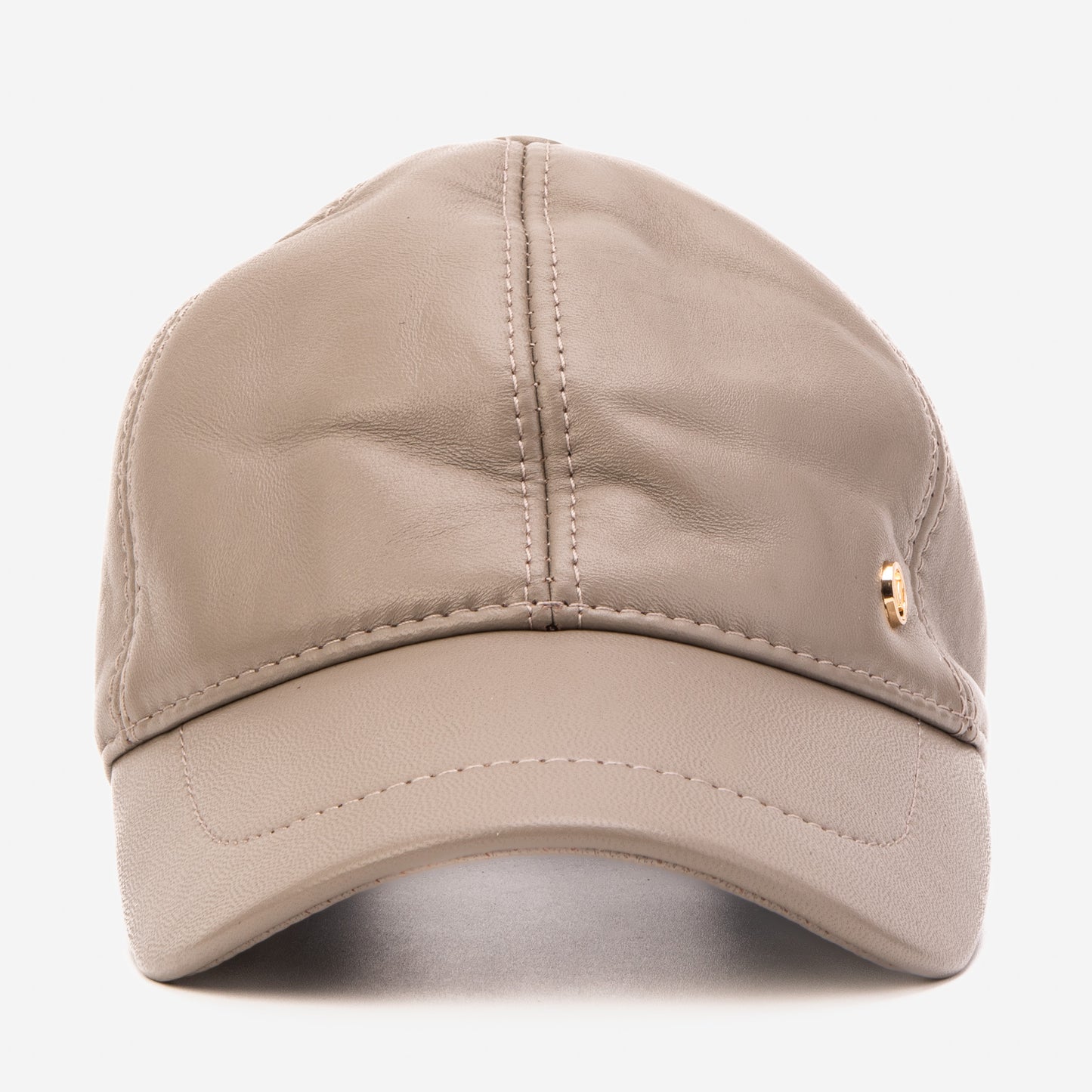 The Vercelli Taupe Genuine Lambskin Leather Men Cap