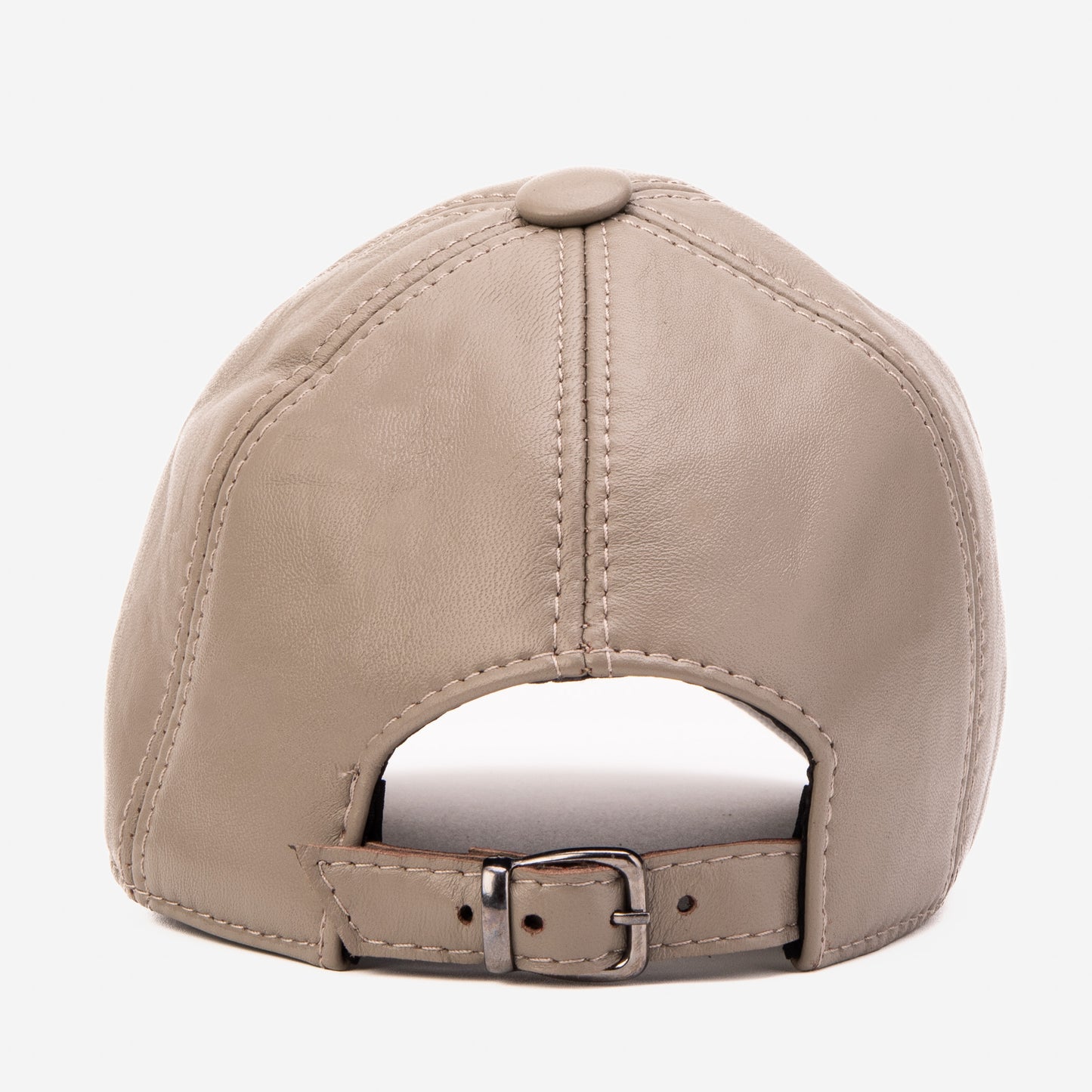 The Vercelli Taupe Genuine Lambskin Leather Men Cap