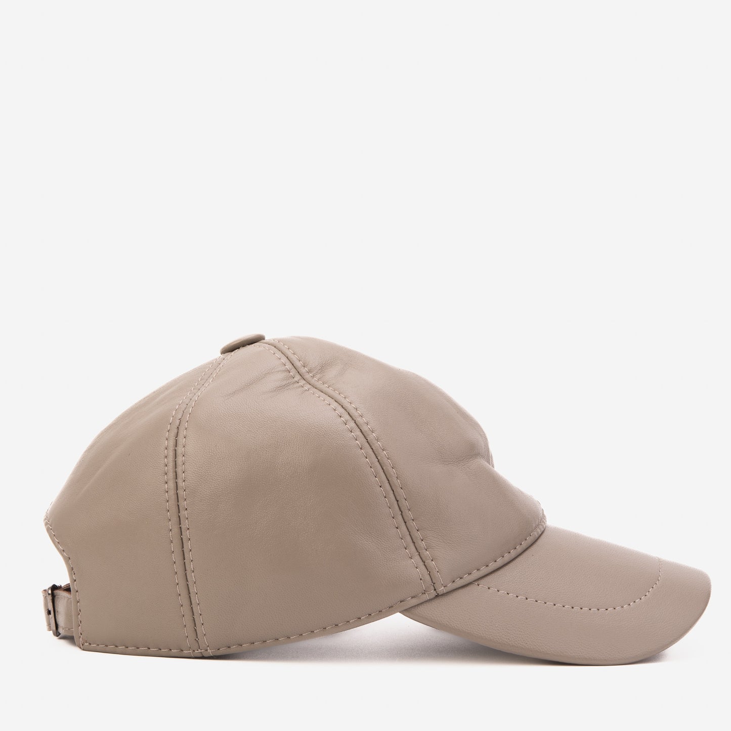 The Vercelli Taupe Genuine Lambskin Leather Men Cap