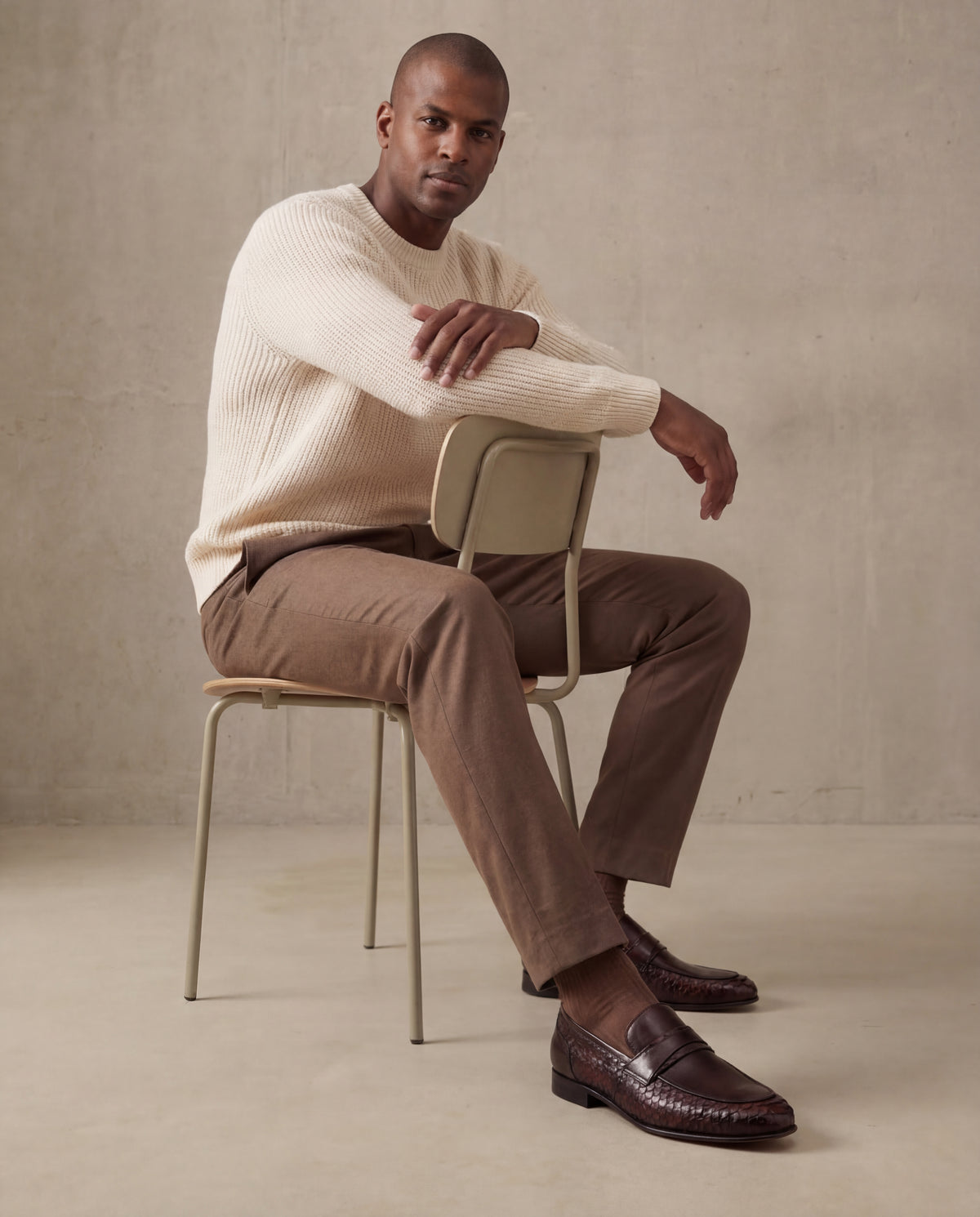 The Aurelio Brown Python & Baby Buffalo Leather Penny Loafer