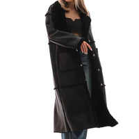 The Virelli Black Reversible Leather Women Jacket