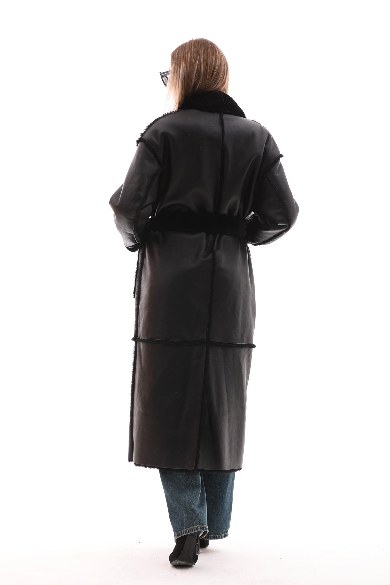 The Virelli Black Reversible Leather Women Jacket