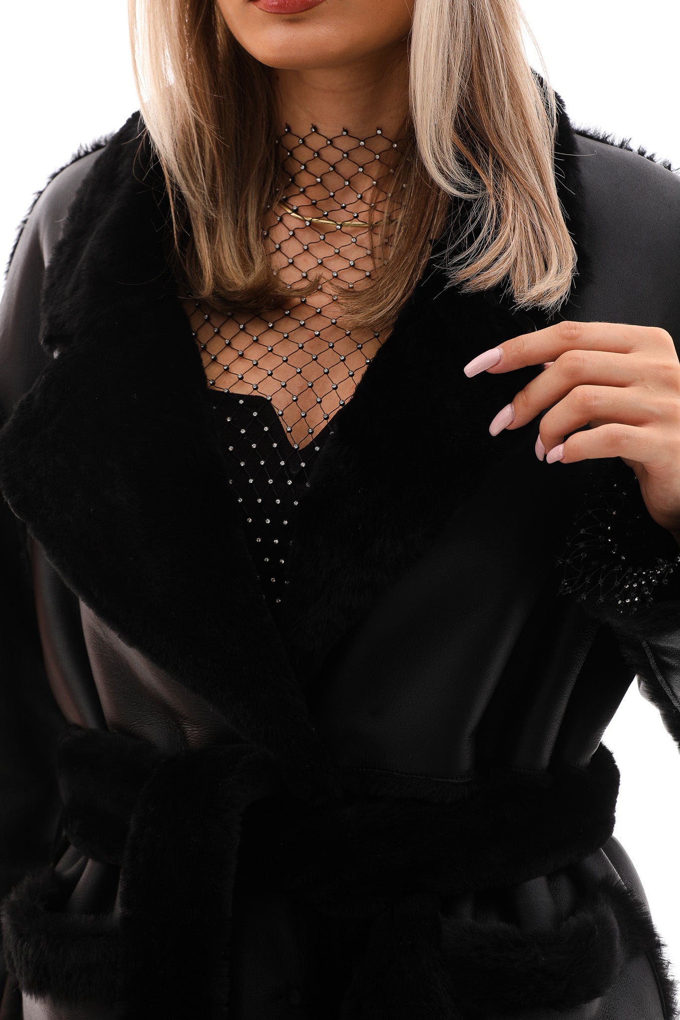 The Virelli Black Reversible Leather Women Jacket