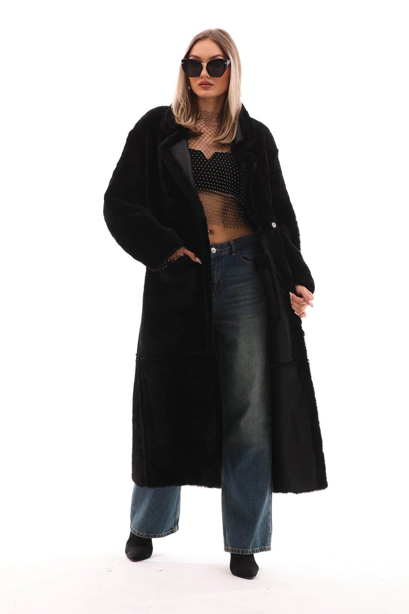 The Virelli Black Reversible Leather Women Jacket