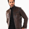 The Rossi Dark Brown Leather Men Jacket