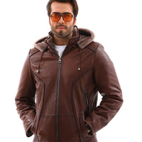 The Bergamo Brown Shearling Leather Men Jacket