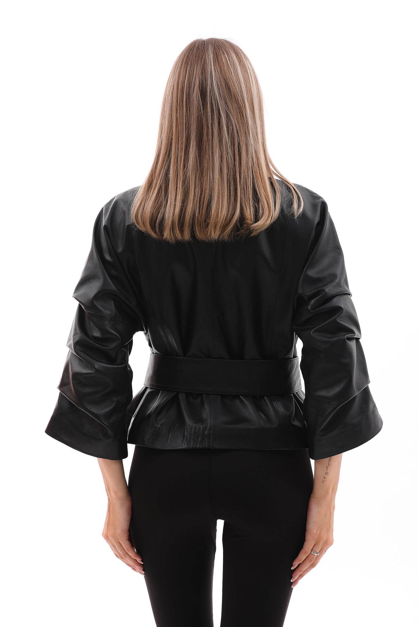 La chaqueta de cuero negra para mujer Odessa