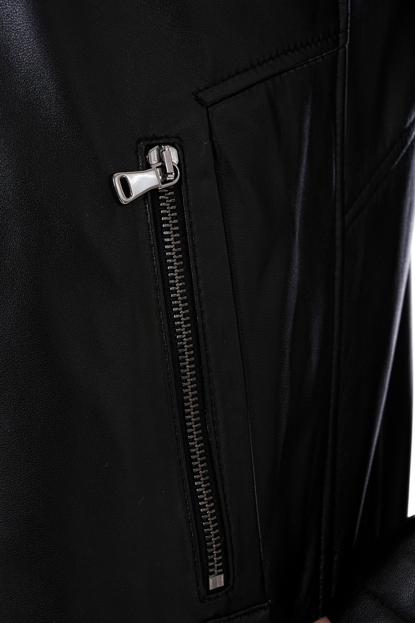 La chaqueta para hombre Falcon de cuero negro liso