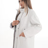 The Liora White Leather Women Jacket