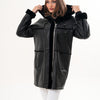 The Belluna Black Shearling Women Jacket