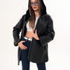 The Portofino Black Reversible Shearling Women Jacket