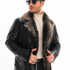 The Cortina Black Shearling Leather Men Jacket