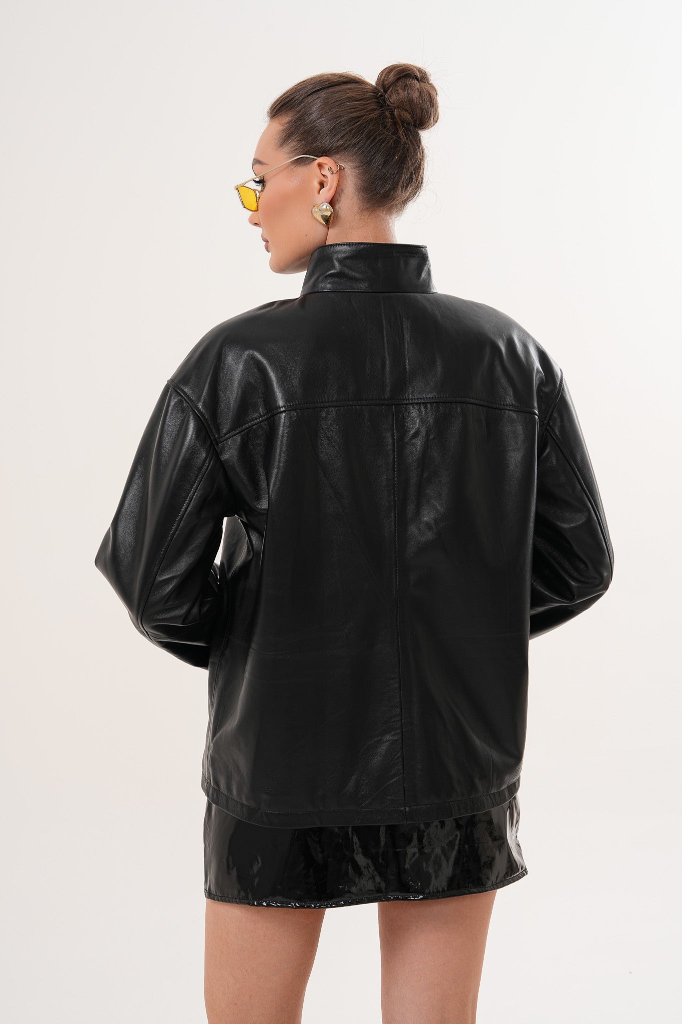 La chaqueta de cuero negra Nox para mujer