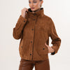 The Ravessa Reversible Brown Suede & Leather Women Jacket
