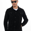 The Azzuro Suede Black Leather Men Jacket