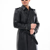 The Firenze Black Leather Men Leather Trench Coat Jacket