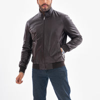 The Ardent Dark Brown Lambskin Men Leather Jacket