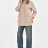 La chaqueta de mujer Lioara de cuero crema