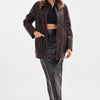 La chaqueta de mujer Liora de cuero marrón
