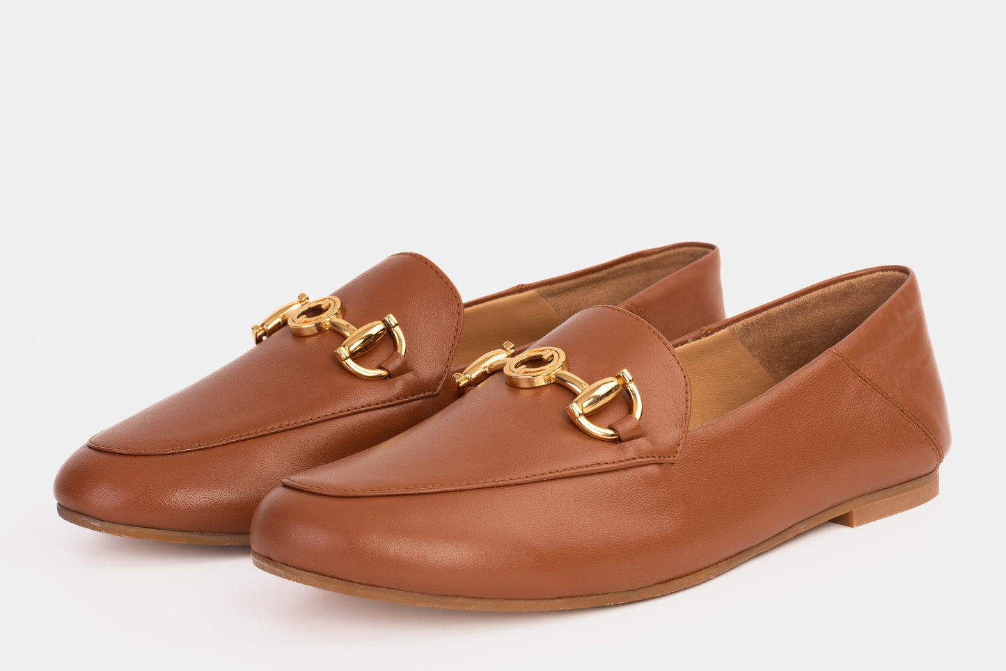 Luanda Tan Leather Women Flat Shoe - 2