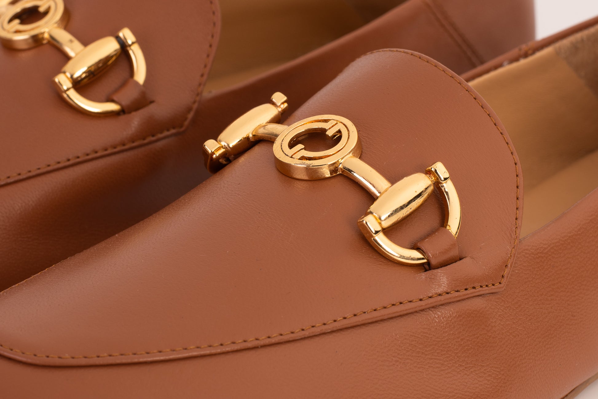 Luanda Tan Leather Women Flat Shoe - 3