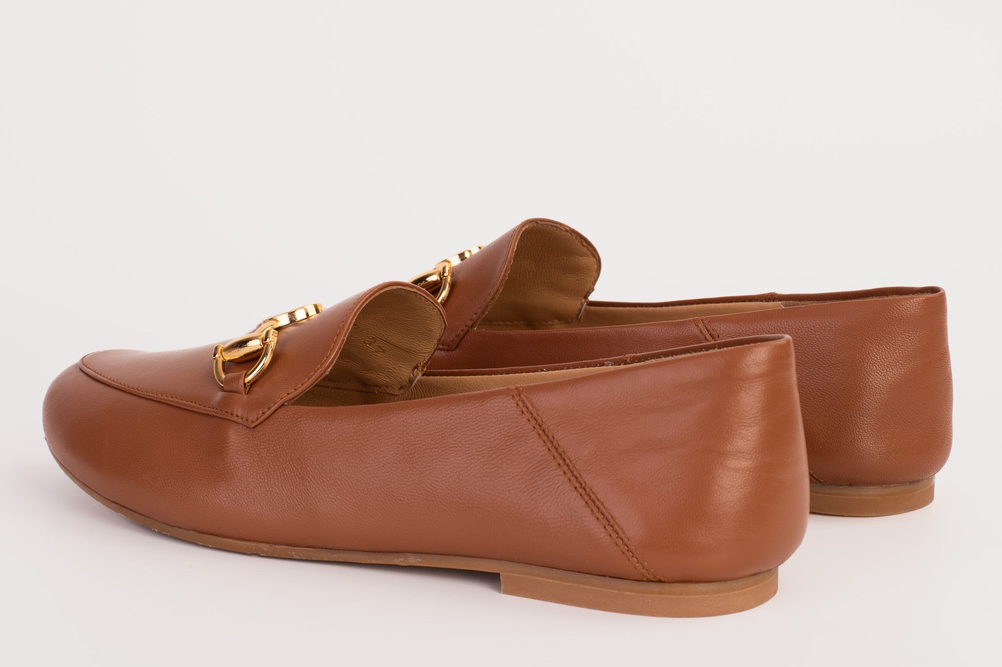 Luanda Tan Leather Women Flat Shoe - 4