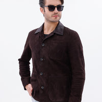 The Matera Suede Brown Leather Men Jacket