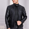 The Argento Black Leather Men Jacket