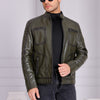 The Argento Green Leather Men Jacket