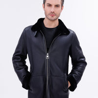 The Treviso Black Shearling Men Jacket