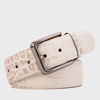The Montavero Himalaya Crocodile Print Calfskin Leather Men Belt