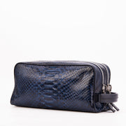 Bolso Belluno Essentials para hombre de piel de pitón azul marino