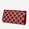 Bolso de mano pequeño de piel de ante con purpurina roja de Nampula