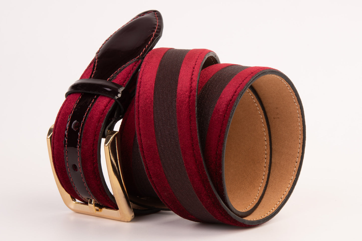 Cinturón de piel burdeos Pontalto 