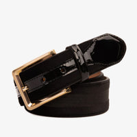 Cinturón de cuero negro Pontalto 