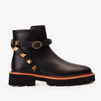 حذاء Prag الجلدي الأسود للنساء حتى الكاحل
