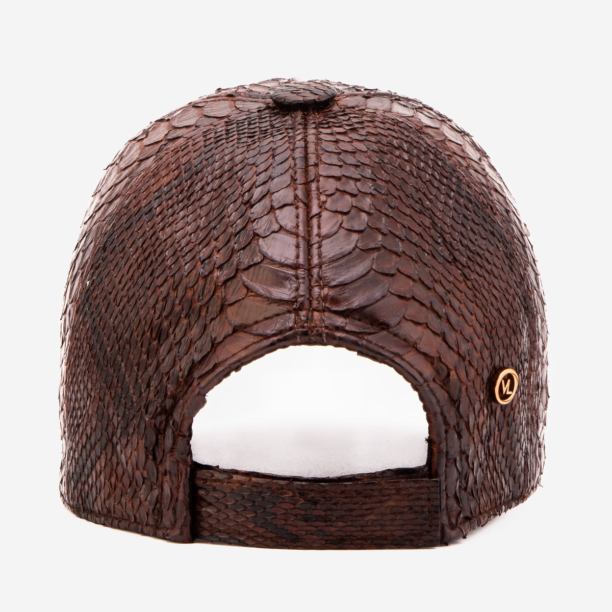 Boss Dark Brown Python Leather Cap - 5