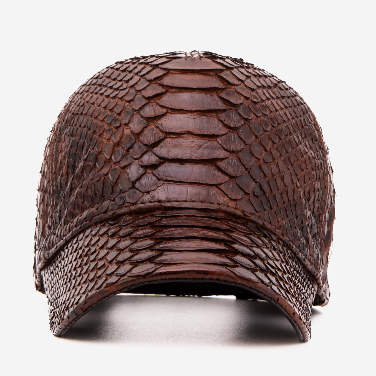 Boss Dark Brown Python Leather Cap - 4